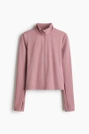 H&m Zip-through Sports Jacket With Softmove In Pink