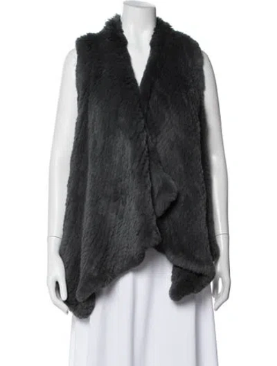 Pre-owned H Brand Fur Fur Jacket In Green