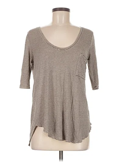 Pre-owned H By Bordeaux 3/4 Sleeve T-shirt In Brown