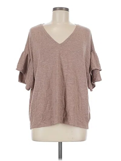 Pre-owned H By Bordeaux 3/4 Sleeve T-shirt In Brown