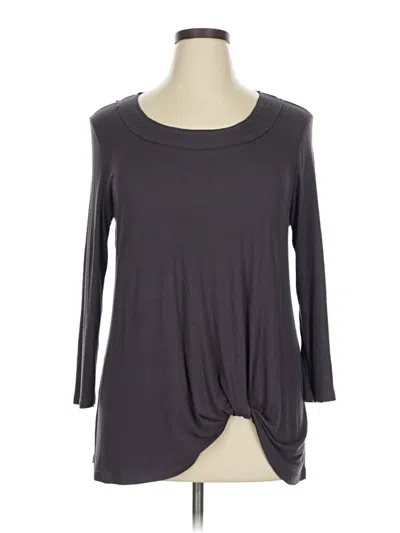 Pre-owned H By Bordeaux 3/4 Sleeve T-shirt In Gray