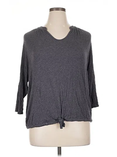 Pre-owned H By Bordeaux 3/4 Sleeve T-shirt In Gray