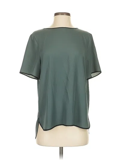 Pre-owned H By Bordeaux Short Sleeve Blouse In Green
