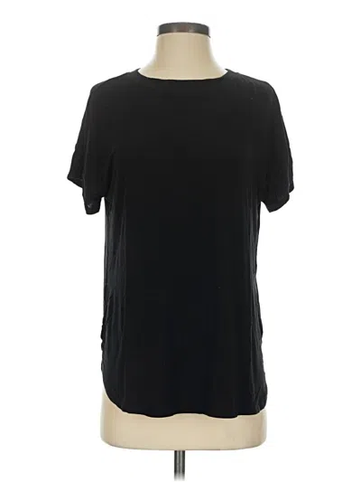 Pre-owned H By Bordeaux Short Sleeve Top Black Crew Neck Tops