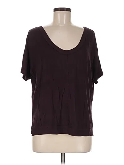 Pre-owned H By Bordeaux Short Sleeve T-shirt In Burgundy