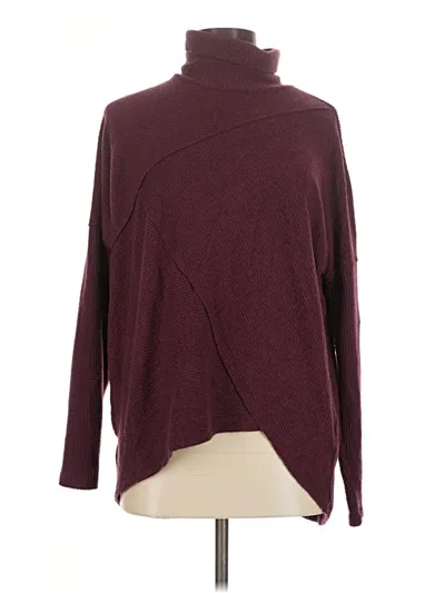 Pre-owned H By Bordeaux Turtleneck Sweater In Burgundy