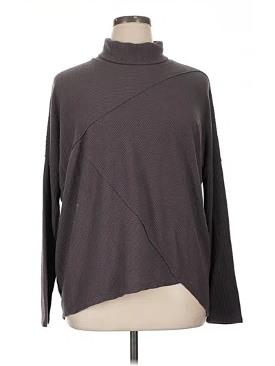 Pre-owned H By Bordeaux Turtleneck Sweater In Gray