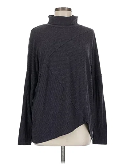 Pre-owned H By Bordeaux Turtleneck Sweater In Purple