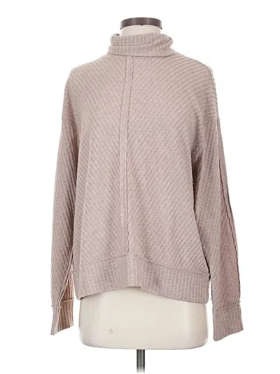 Pre-owned H By Bordeaux Turtleneck Sweater In Tan
