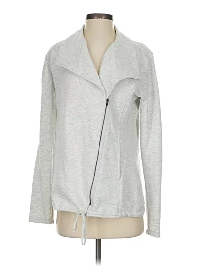 Pre-owned H By Bordeaux Zip Up Hoodie In Silver