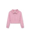 H By Habitual Big Girls Half Zip French Terry Sweatshirt In Pink