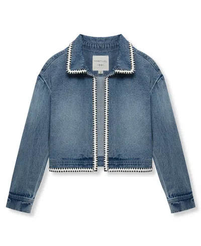 H By Habitual Kids' Girls' 7-16 Open Front Denim Jacket In Blue