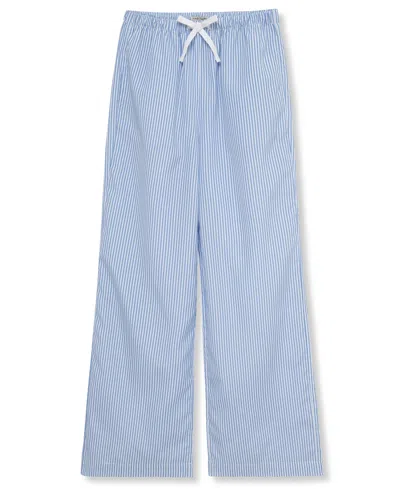 H By Habitual Kids' Girls' 7-16 Striped Wide Leg Lounge Pants In Blue