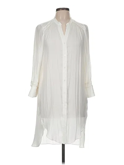 Pre-owned H By Halston 3/4 Sleeve Blouse In White
