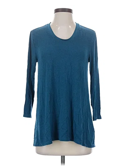 Pre-owned H By Halston 3/4 Sleeve T-shirt In Teal