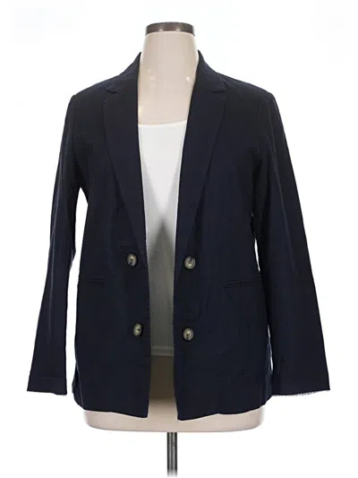 Pre-owned H By Halston Blazer Jacket In Blue