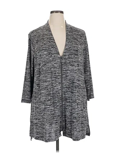 Pre-owned H By Halston Blazer Jacket In Gray