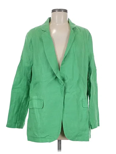 Pre-owned H By Halston Blazer Jacket In Green