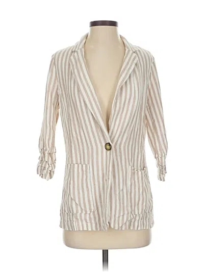 Pre-owned H By Halston Blazer Jacket In Ivory