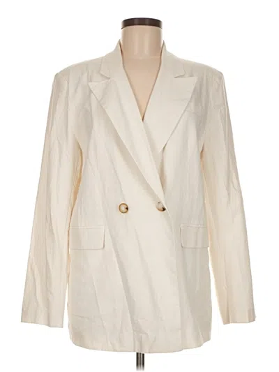 Pre-owned H By Halston Blazer Jacket In White