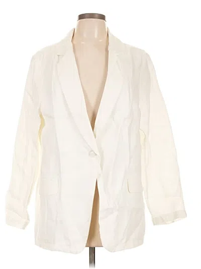 Pre-owned H By Halston Blazer Jacket In White