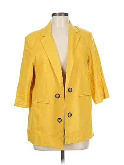 Pre-owned H By Halston Blazer Jacket In Yellow
