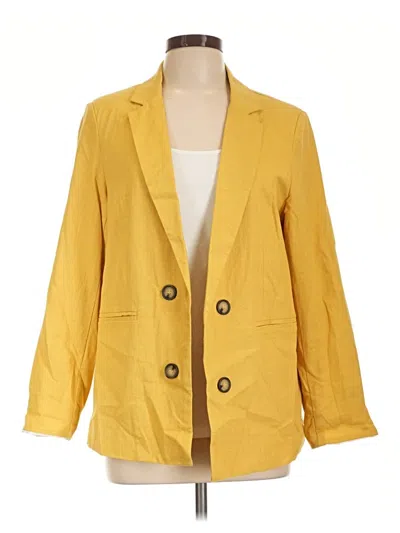 Pre-owned H By Halston Blazer Jacket In Yellow