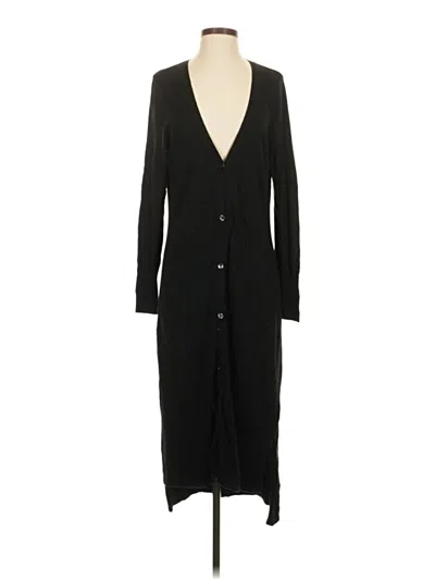 Pre-owned H By Halston Cardigan Sweater In Black