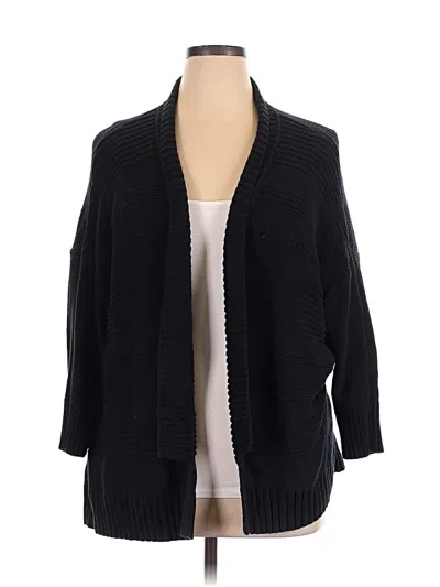 Pre-owned H By Halston Cardigan Sweater In Black