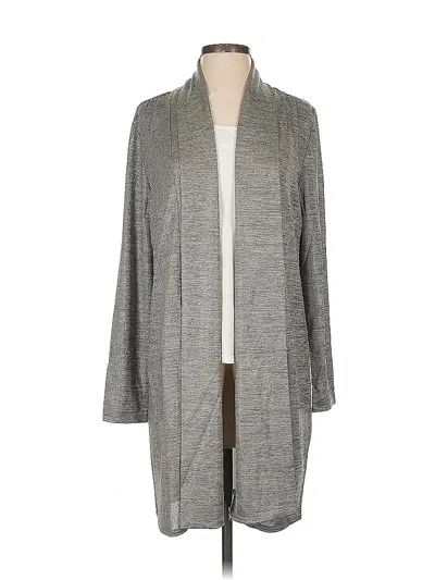 Pre-owned H By Halston Cardigan Sweater In Gray