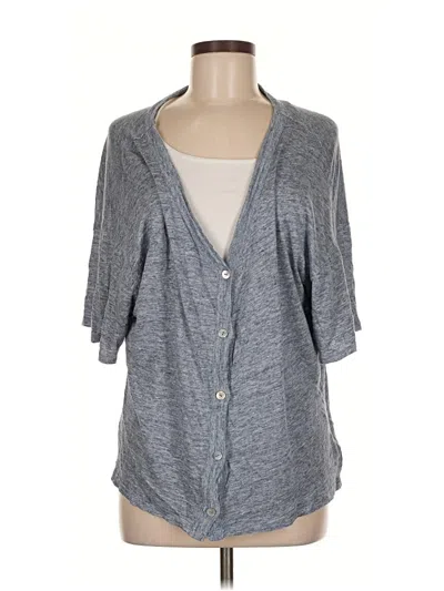 Pre-owned H By Halston Cardigan Sweater In Gray