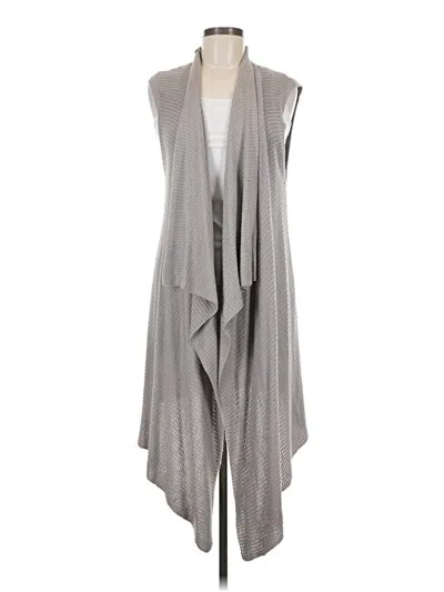 Pre-owned H By Halston Cardigan Sweater In Gray