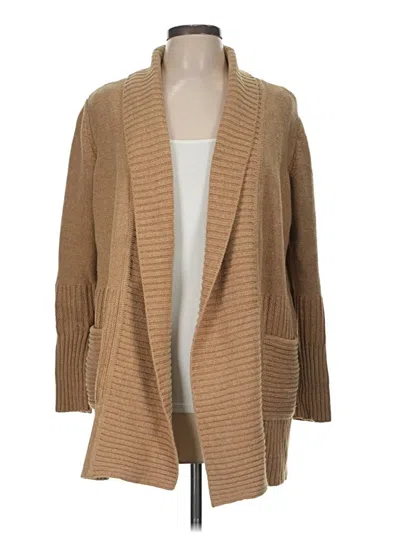 Pre-owned H By Halston Cardigan Sweater In Tan