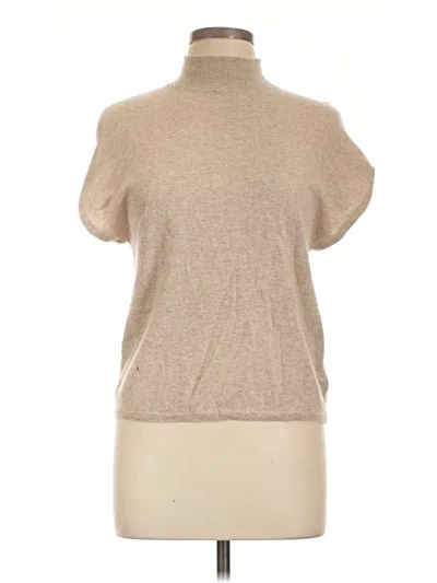 Pre-owned H By Halston Cashmere Pullover Sweater In Tan