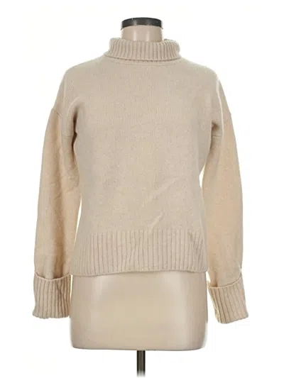 Pre-owned H By Halston Cashmere Pullover Sweater In Tan