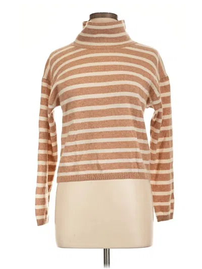 Pre-owned H By Halston Cashmere Pullover Sweater In Tan