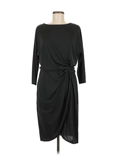 Pre-owned H By Halston Casual Dress In Black