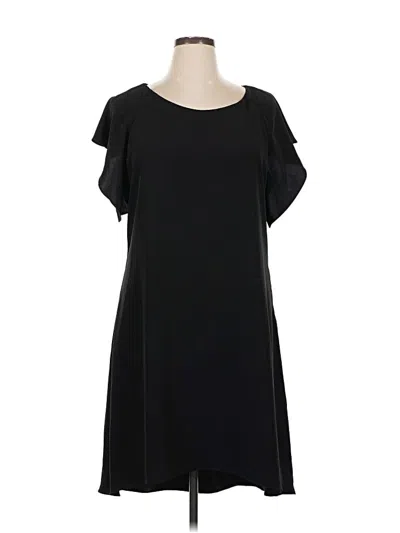 Pre-owned H By Halston Casual Dress In Black