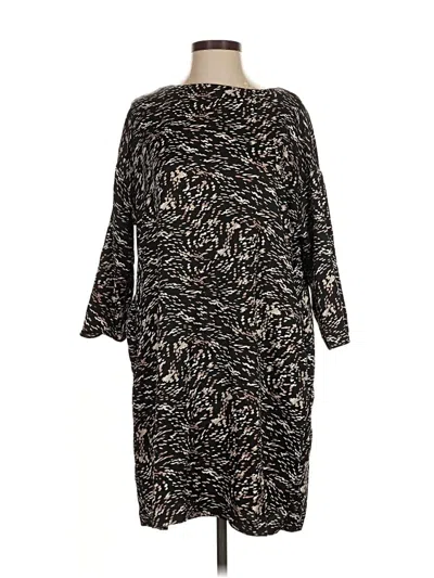 Pre-owned H By Halston Casual Dress In Black