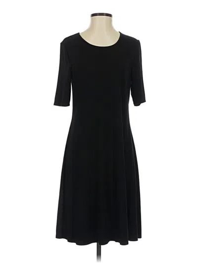 Pre-owned H By Halston Casual Dress In Black