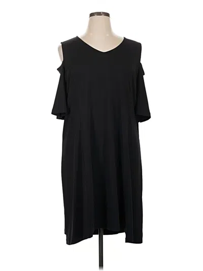 Pre-owned H By Halston Casual Dress In Black
