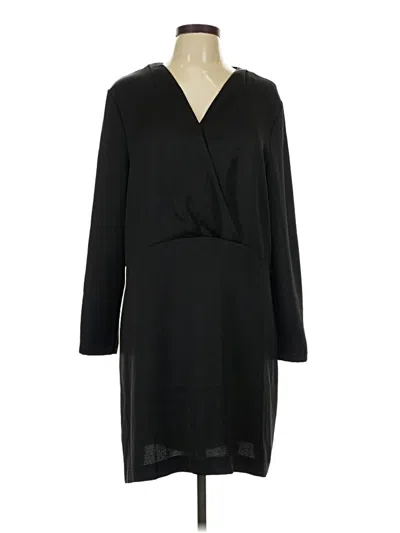 Pre-owned H By Halston Casual Dress In Black