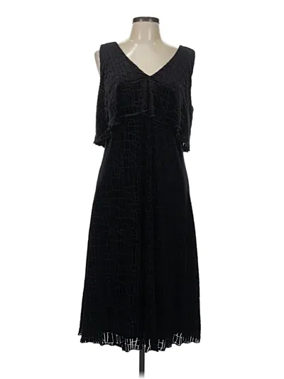 Pre-owned H By Halston Casual Dress In Black