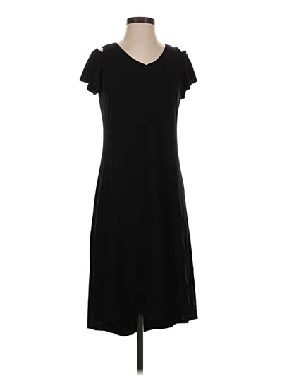 Pre-owned H By Halston Casual Dress In Black