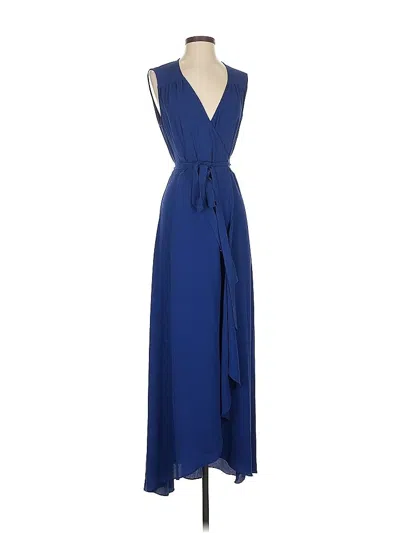 Pre-owned H By Halston Casual Dress In Blue