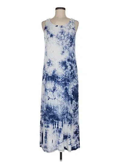 Pre-owned H By Halston Casual Dress In Blue