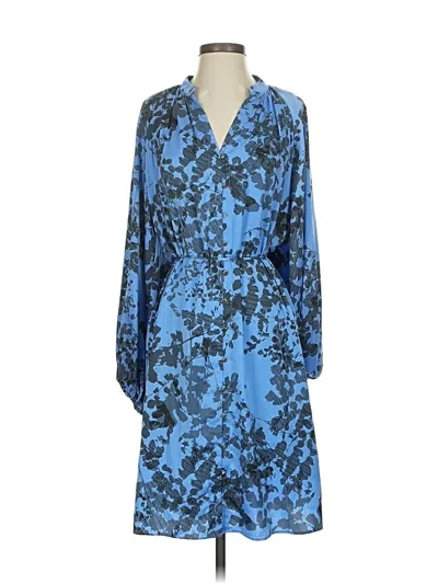 Pre-owned H By Halston Casual Dress In Blue