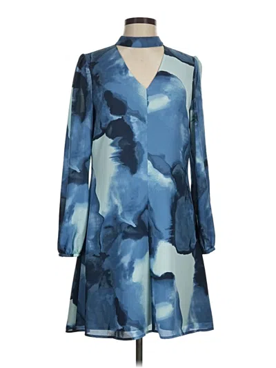 Pre-owned H By Halston Casual Dress In Blue