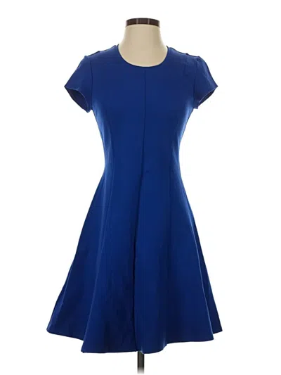 Pre-owned H By Halston Casual Dress In Blue