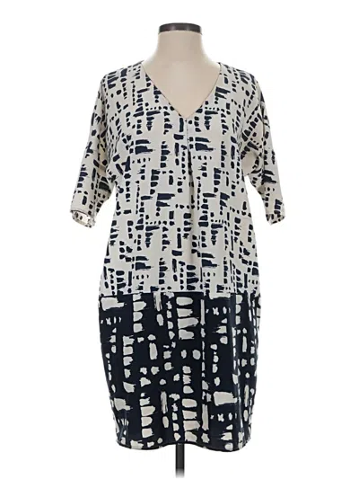 Pre-owned H By Halston Casual Dress In Blue